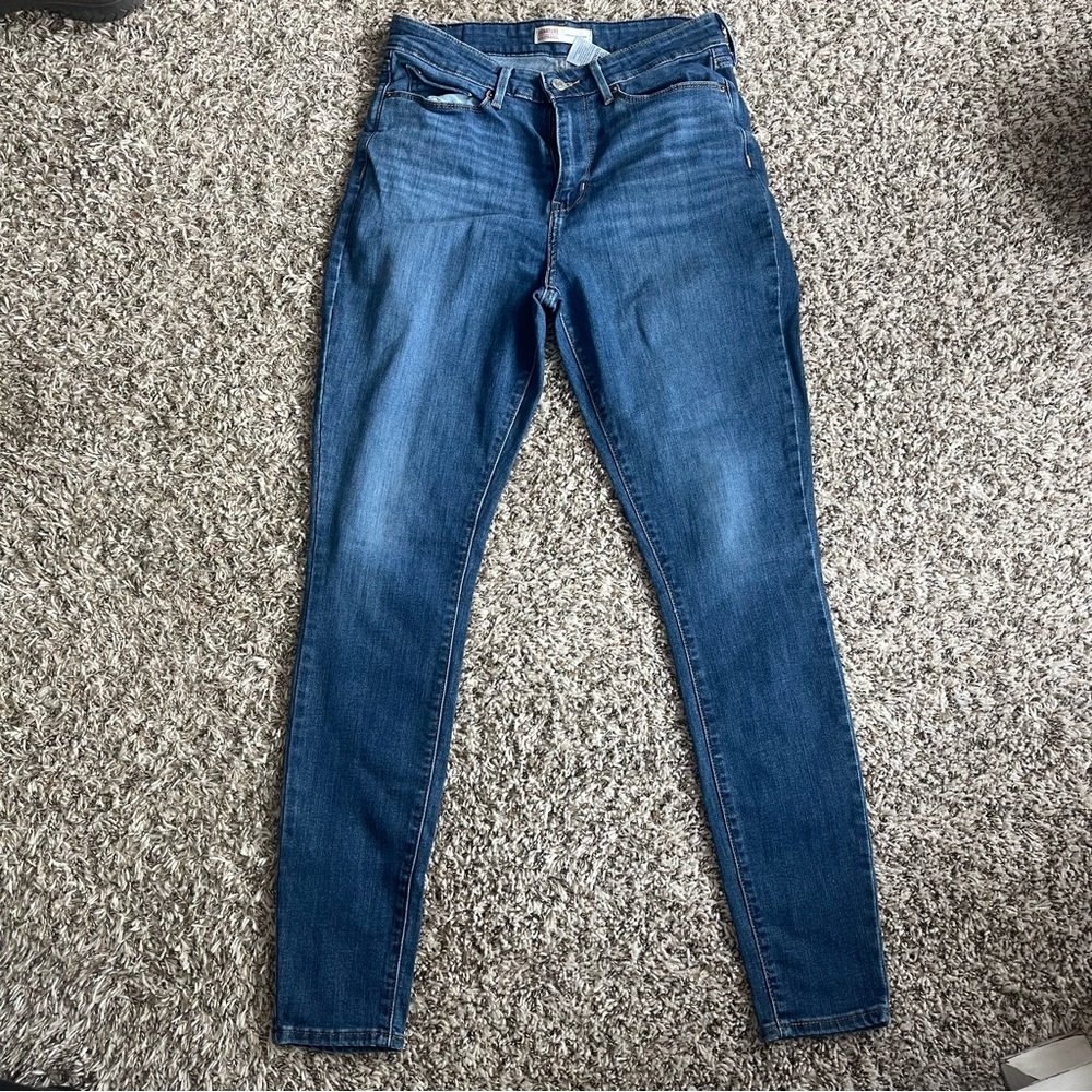 Levi's Women's Long Skinny Jeans in Deep Blue